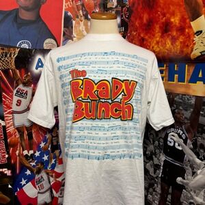 Vintage The Brady Bunch‎ Music Notes 90s Stanley Desantis TV Show Promo Sz XL